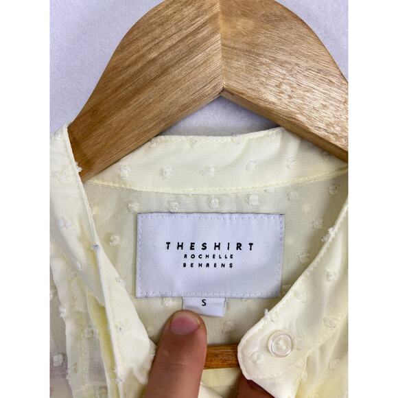 The Shirt - Ruffled Swiss Dot Blouse - Size Small - Elegant & Professional - Picture 5 of 9